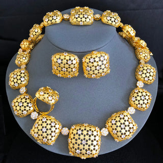 Trendy Square Nigeria Jewelry Sets