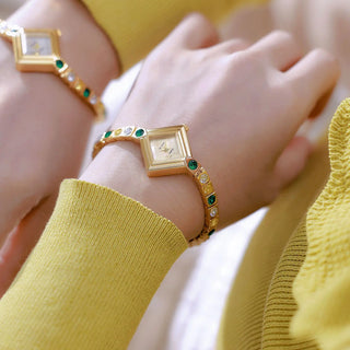 Elegant Green Rhinestone Women’s Quartz Watch