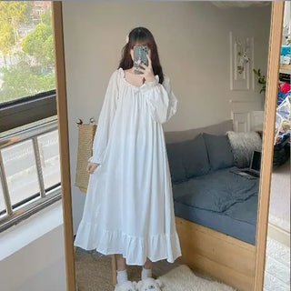 Women Long-sleeved Loose Nightdress
