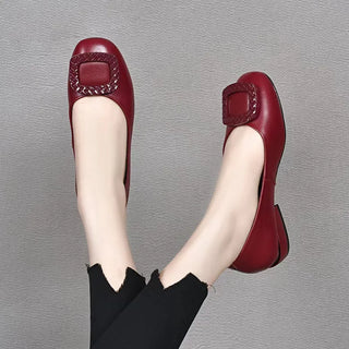 Soft Low Heel Comfortable Leather Shoes