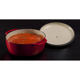 Cast Iron Enameled Dutch Oven 3 Quart Kitchen Multitasker Oven Safe Induction Safe Heat Retention Versatile Cooking Braise Bake