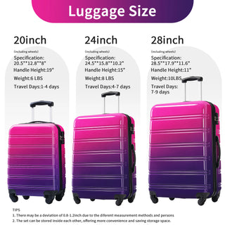 Expandable Lightweight Hardshell Luggage Sets