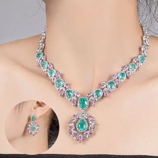 Matching Multi Color Bridal Jewelry Set
