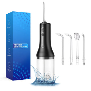 Oral Irrigator Portable Dental Water Flosser USB Charging 4 Nozzles Multiple Modes Suitable for Family Travel Use