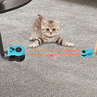 Interactive Cat Toy Chase Run Exercise Mental Stimulation Cat Feather Toy Treadmill for Indoor Cats for Bored Kitten Puppy Play