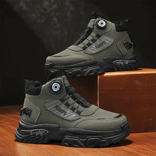 Autumn and winter plus size men's boots with knobs fashionable sports and leisure shoes outdoor work ankle boots hiking boots