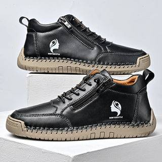 Luxury Brand Women Casual Shoes Genuine Leather Women Boots Zip Lightweight Walking Sneakers Handmade Breathable Loafers Size 43