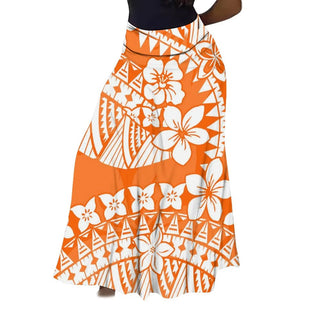Floral Print Hawaiian High-Waisted Skirt