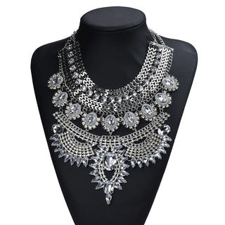 Vintage Crystal Choker Party Necklace