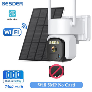 Solar Rechargeable Battery Surveillance IP Camera