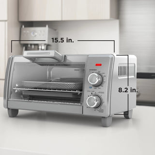Air Fryer 4 Slice Oven, Holds 9" Pizza, 0.35 Cubic Foot