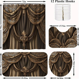 Luxury European-style Shower Curtain Set