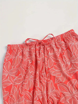 Comfortable Elegant Loose Elastic Waist Pants