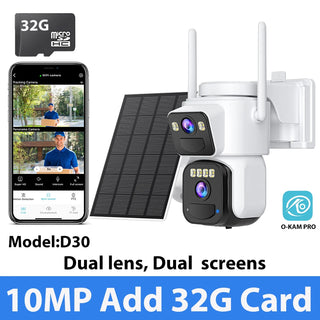 Wireless Solar Dual Lens Surveillance Camera