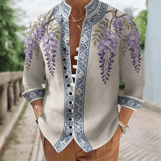 Digital Printing Fashion Trend Men's Linen Shirt - Epictzar Intl.