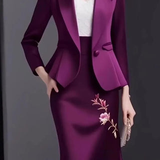 Luxury Floral Embroidery Formal Outfits