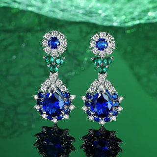 High Carbon Diamond Drop Crystal Earrings - Epictzar Intl.
