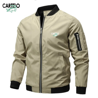 CARTELO Men's High Quality V-neck Jacket Spring and Autumn Trend Fashion Sports and Leisure Jacket Top
