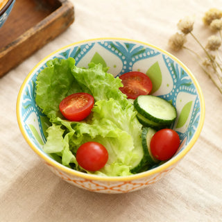 Bohemian 4-Pcs Ceramic Snack Bowls Set