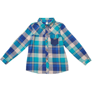 Toddler Boys Long Sleeve Plaid Shirts