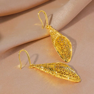 Luxury 24K Hollow Leaf Earrings - Epictzar Intl.
