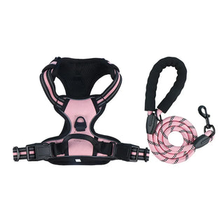 Pet Chest Harness Anti-Collision Vest Style Reflective Chest Harness Large Dog Pet Chest Harness Leash Set