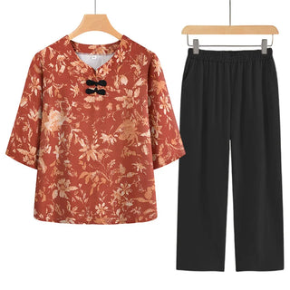 Casual Printed Sleepwear Pajamas Set