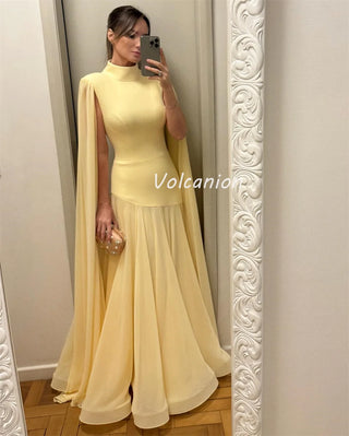 High Quality Chiffon High Collar Dress
