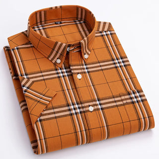 Elegant Soft Vintage Plaid Shirt