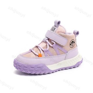 Childrens Sneakers 2025 Autumn Winter Boys Sport Shoes Girls Plush Warm Cotton Casual Shoes Studnet High Top Outdoor Ankle Boots
