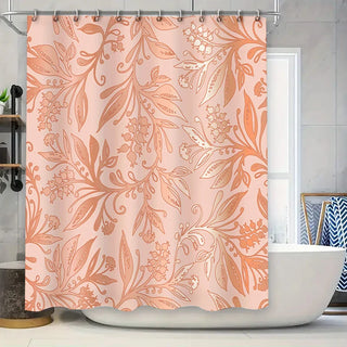 Luxury Waterproof Floral Shower Curtain