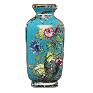 Antique Porcelain Enamel Painting Square Vases
