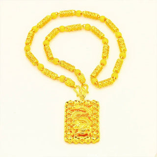 Men 24K Gold Dragon Head Necklace & Pendant - Epictzar Intl.