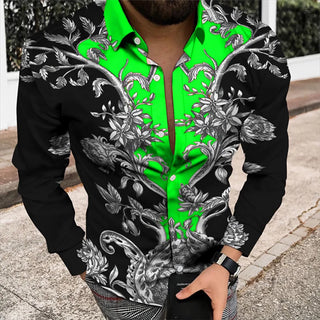 Men's Floral Pattern 3D Printed Shirt
