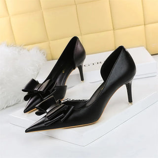 Bowtie High Heels Wedding Shoes