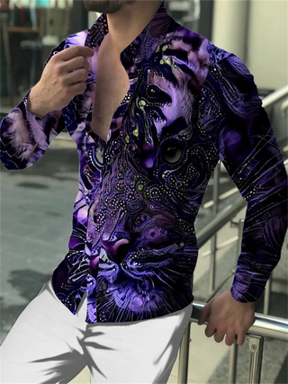 Men's Shirt Outdoor Casual Rose Geometric Figure Designer Design Stylish Comfortable Soft 2023 New Spring Summer Plus Size