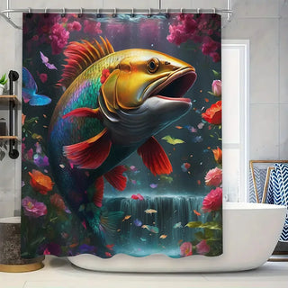 Vivid Tropical Fish Multicolor Shower Curtain