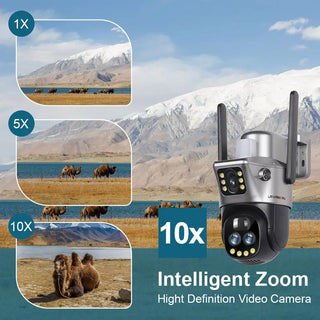 Solar 10X Zoom Alarm Auto Tracking Camera