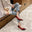 Burgundy Shoes 5CM