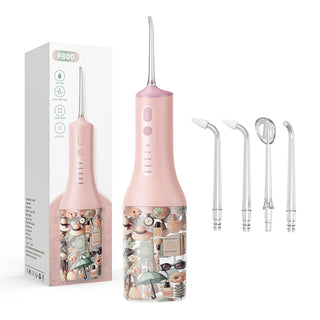 Oral Irrigator Portable Dental Water Flosser USB Charging 4 Nozzles Multiple Modes Suitable for Family Travel Use