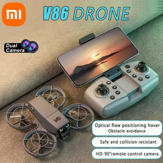 Xiaomi V86 Drone Optical Flow Positioning Quadcopter HD Dual Camera Folding Intelligent Obstacle Avoidance Remote Control Air