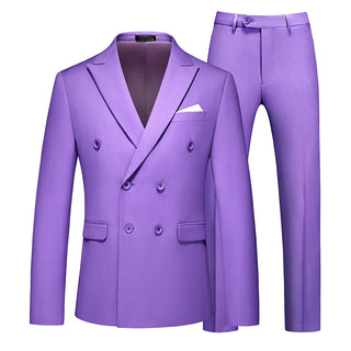 S-6XL Blazer Pants Men's Double-breasted Suit Jacket and Trousers Men's Casual Business Suits Groom's Wedding Dress Party Tuxedo