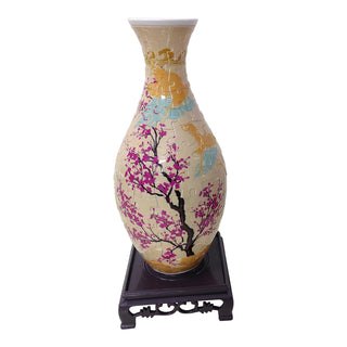 3D Puzzle Flower Vase with Base Building Blocks Unique Flower Arrangement DIY Flowerpot Living Home Decoration Ornaments