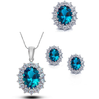 Women Wedding Engagement Jewelry Set