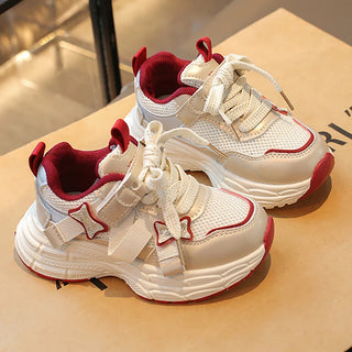 PU Leather Sport Shoes For Children 2025 Trend Fashion Teenager Kid's Sneakers Anti-slippery Breathable Boy's Girl's Sneakers