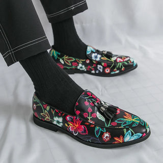 Embroidery Pattern Oxfords Classic Gentleman Shoes