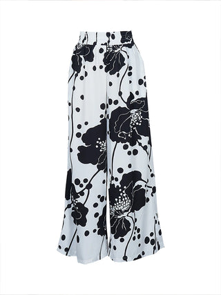 Elastic High Waist Loose Fit Pants