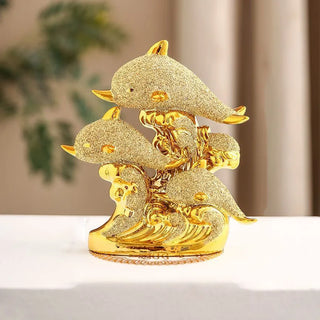 Modern Creative Dolphin Statue Ceramic Accessories Home Bedroom Desk Cabinet Decoration Items Office Cafe Table Sculpture Decor