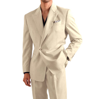 Men's Single Button Lightweight Formal 2Pcs Suit