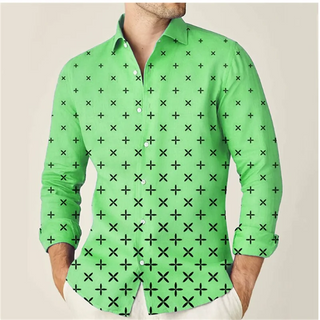 Men's Geometric Designer Print Shirt